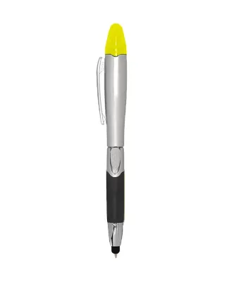 Promo Goods  PL-4093 Triple Play Stylus-Pen-Highli in Yellow