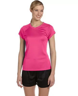 Champion Clothing CW23 Double Dry Women's V-Neck P in Wow pink
