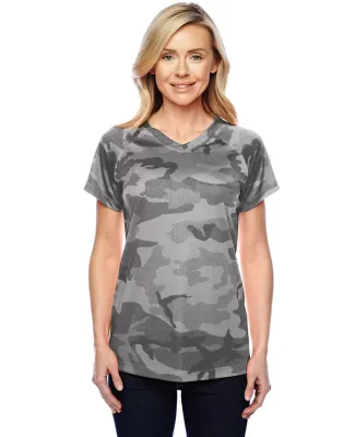 Champion Clothing CW23 Double Dry Women's V-Neck P in Stone grey camo