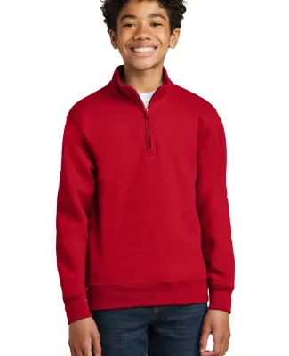 Port & Company PC78YQ    Youth Core Fleece 1/4-Zip in Red