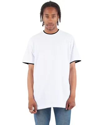 Shaka Wear SHDLT Adult 5.9 oz., Double Layer Short in White/ black