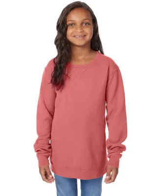 Comfort Wash GDH475 Garment-Dyed Youth Crewneck Sw in Coral craze