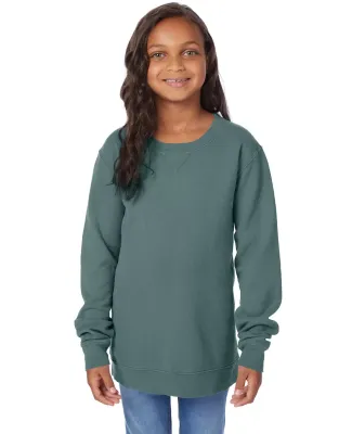 Comfort Wash GDH475 Garment-Dyed Youth Crewneck Sw in Cypress green