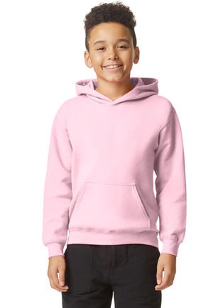 Gildan SF500B Youth Softstyle Midweight Fleece Hoo in Light pink