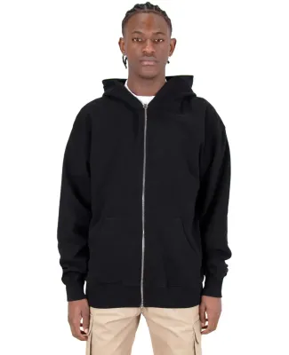 Shaka Wear SHGDZ Men's Garment Dye Double-Zip Hood in Black