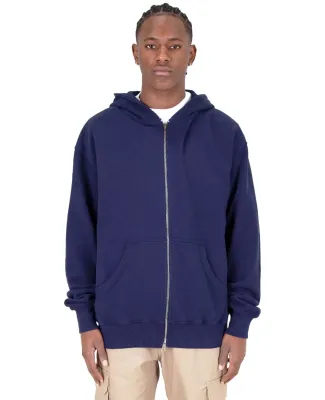 Shaka Wear SHGDZ Men's Garment Dye Double-Zip Hood in Navy