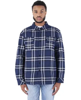 Shaka Wear SHPFJ Men's Plaid Flannel Jacket in Navy