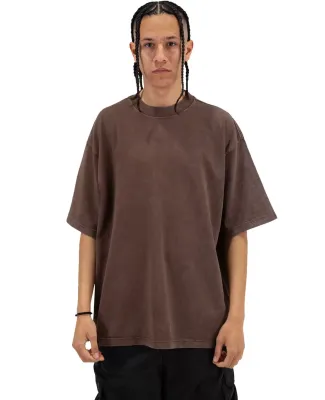 Shaka Wear SHGDN Men's Garment Dyed Designer T-Shi in Mocha