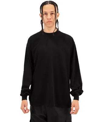 Shaka Wear SHGDLS Men's Garment Dyed Long Sleeve T in Black