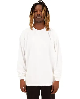 Shaka Wear SHGDLS Men's Garment Dyed Long Sleeve T in White