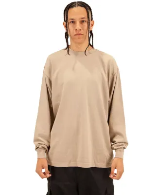 Shaka Wear SHGDLS Men's Garment Dyed Long Sleeve T in Oatmeal