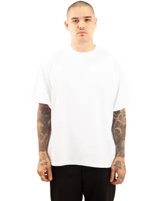 Shaka Wear SHGRS Men's Garment Dyed Reverse T-Shir in White