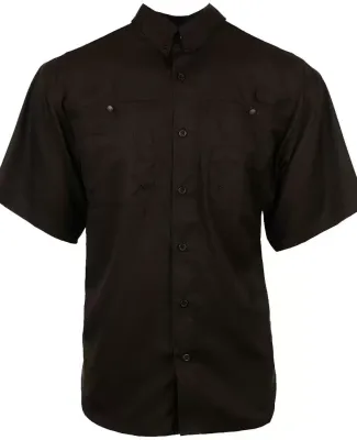 Burnside Clothing 2297 Baja Short Sleeve Fishing S in Black