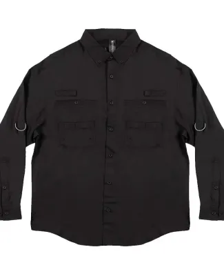 Burnside Clothing 2299 Baja Long Sleeve Fishing Sh in Black