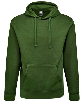 J America 8720 BTB Fleece Hooded Sweatshirt in Forest green