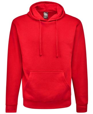 J America 8720 BTB Fleece Hooded Sweatshirt in Red