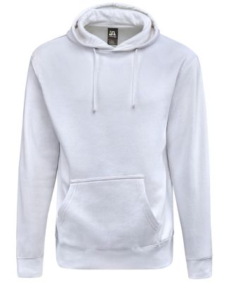 J America 8720 BTB Fleece Hooded Sweatshirt in White