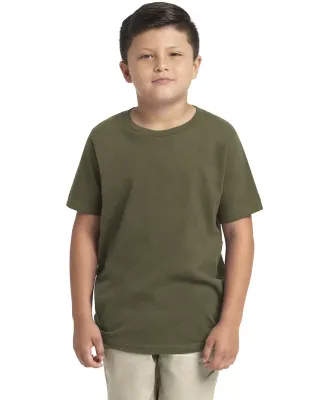 Next Level 3310 Boy's S/S Crew  in Military green