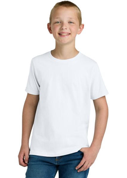 Next Level 3310 Boy's S/S Crew  in White