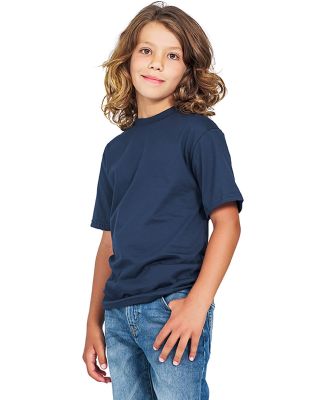 US Blanks US2000Y Youth Organic Cotton T-Shirt in Navy blue
