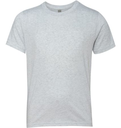 Next Level 6310 Boy's Tri-Blend Crew in Heather white