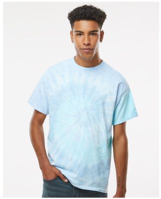 H1000 Tie-Dyes Adult Tie-Dyed Cotton Tee in Lagoon