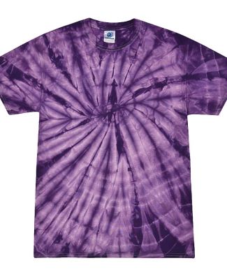 H1000 Tie-Dyes Adult Tie-Dyed Cotton Tee in Spider purple
