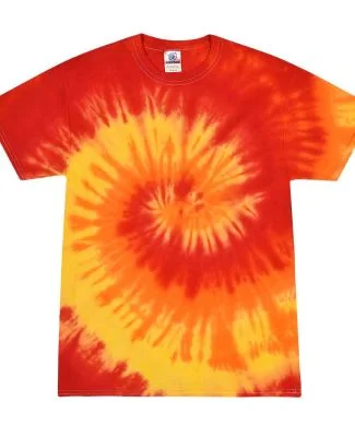H1000 Tie-Dyes Adult Tie-Dyed Cotton Tee in Blaze