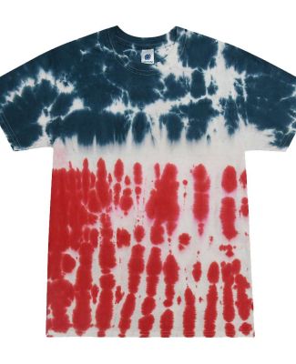 H1000 Tie-Dyes Adult Tie-Dyed Cotton Tee in Flag