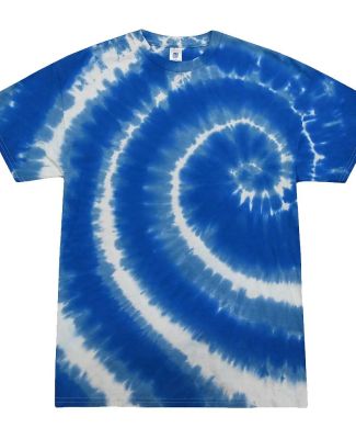 H1000 Tie-Dyes Adult Tie-Dyed Cotton Tee in Swirl blue