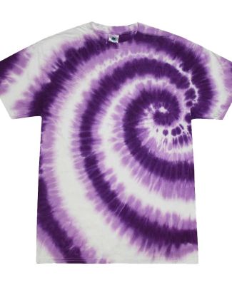 H1000 Tie-Dyes Adult Tie-Dyed Cotton Tee in Swirl purple