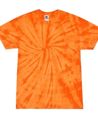 H1000 Tie-Dyes Adult Tie-Dyed Cotton Tee in Spider orange