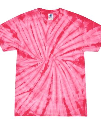 H1000 Tie-Dyes Adult Tie-Dyed Cotton Tee in Spider pink