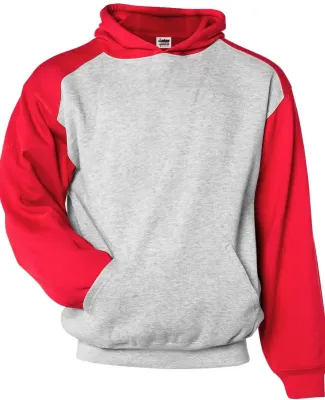 Badger Sportswear 2449 Youth Sport Athletic Fleece in Oxford/ red