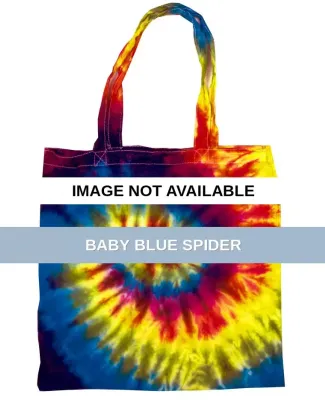 9222 Tie Dyes Cotton Tote Bag Baby Blue Spider