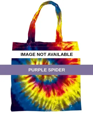 9222 Tie Dyes Cotton Tote Bag Purple Spider