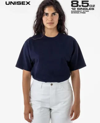 Los Angeles Apparel 1203GD Heavy Jersey Tee w/ Bin in Navy
