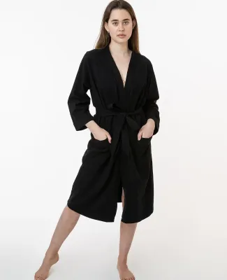 Los Angeles Apparel 1247GD Heavy Jersey House Robe in Black