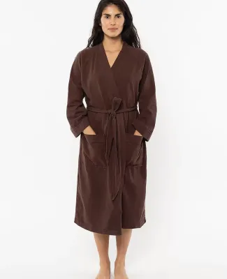 Los Angeles Apparel 1247GD Heavy Jersey House Robe in Chocolate