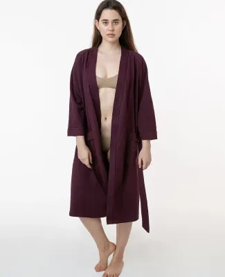 Los Angeles Apparel 1247GD Heavy Jersey House Robe in Port