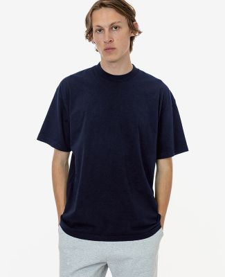 Los Angeles Apparel 1801GD Garment Dye Plain Crew  in Navy