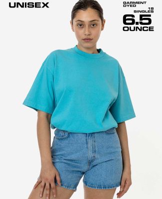Los Angeles Apparel 1801GD Garment Dye Plain Crew  in Pool