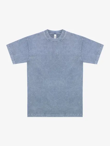 Los Angeles Apparel 1801MW S/S Mineral Wash Crew 6 in Arctic