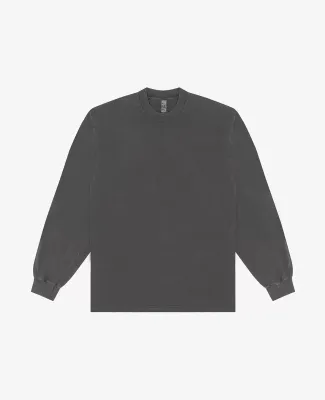 Los Angeles Apparel 1807GD L/S Grmnt Dye Crew Neck in Vintage black