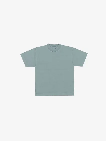 Los Angeles Apparel 18101GD Youth S/S Grmnt Dye Te in Atlantic green