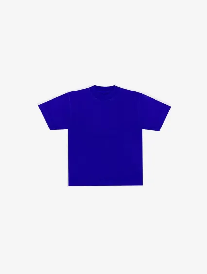Los Angeles Apparel 18101GD Youth S/S Grmnt Dye Te in Cobalt blue