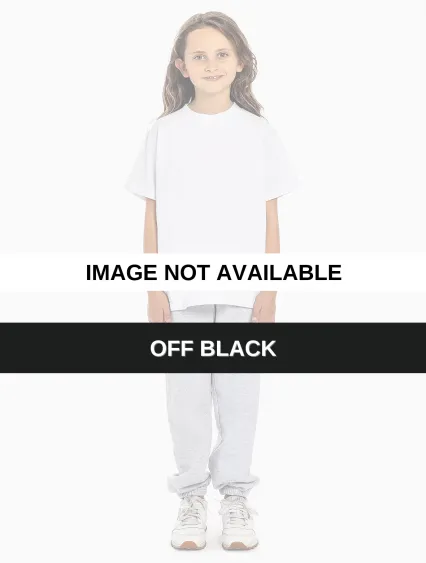 Los Angeles Apparel 18101GD Youth S/S Grmnt Dye Te OFF BLACK