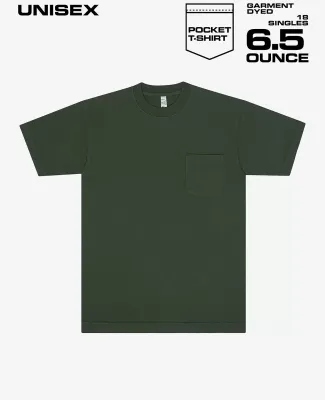Los Angeles Apparel 1809GD S/S Pocket Tee in Ivy