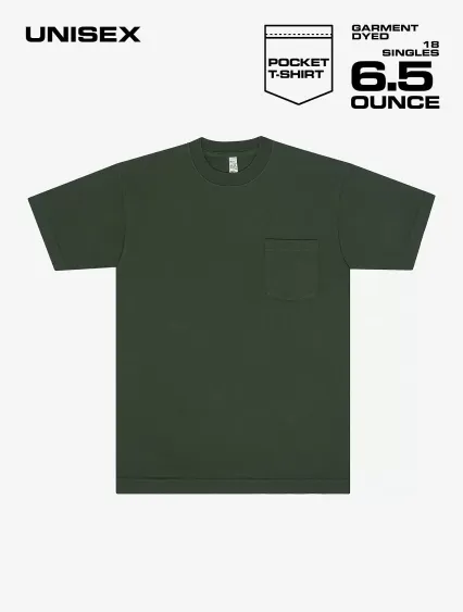 Los Angeles Apparel 1809GD S/S Pocket Tee in Ivy