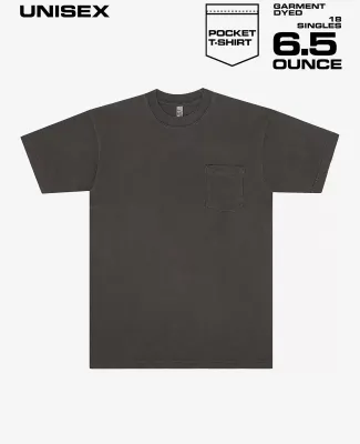 Los Angeles Apparel 1809GD S/S Pocket Tee in Vintage black